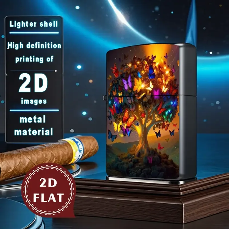 2D Butterfly Tree with Glowing Lights Lighter Shell