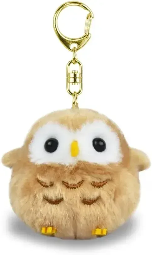 Amuse Fukuchi Owl Broom Mascot Plush Keychain Charm Toy