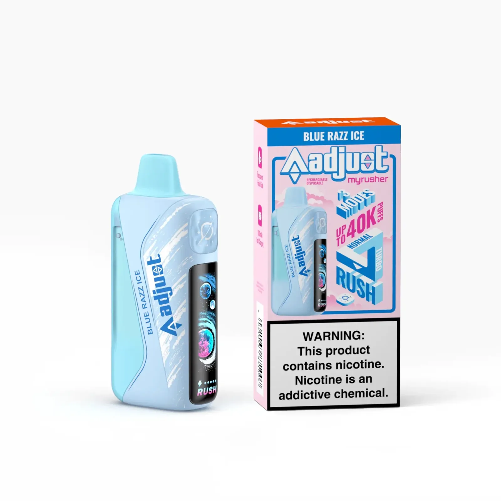 Blue Razz Ice - Adjust Myrusher 40k Disposable Vape