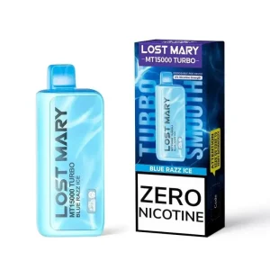 Blue Razz Ice - Lost Mary MT15000 Turbo Zero Nicotine Disposable Vape