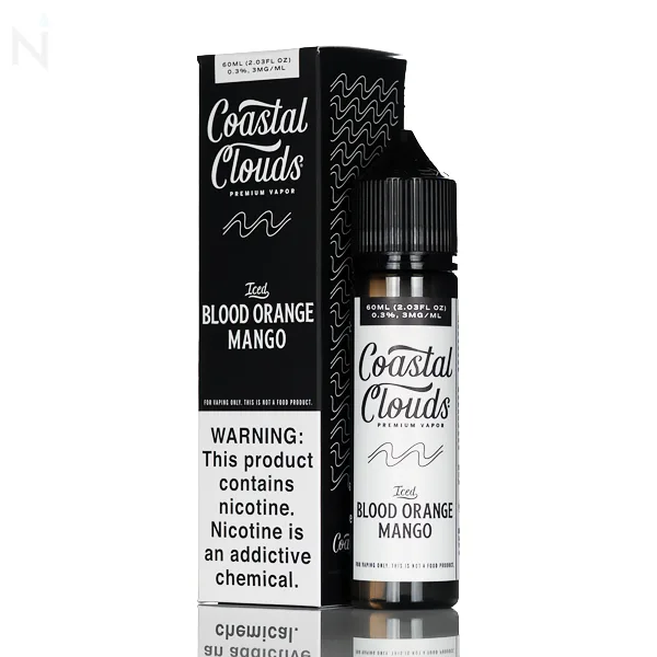 Coastal Clouds E-Liquid – Blood Orange Snow Cone Iced (Iced Blood Orange Mango) – 60mL