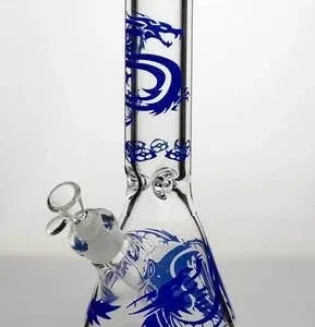 Dragon Artwork 12" 9mm Glass Beaker Bong