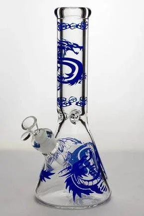 Dragon Artwork 12" 9mm Glass Beaker Bong