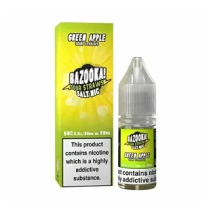 GREEN APPLE (SOUR STRAWS) 10ML NIC SALT BAZOOKA