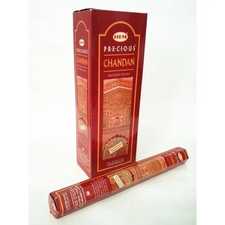 HEM Chandan 9″ Incense Sticks – Hex Box (20g)