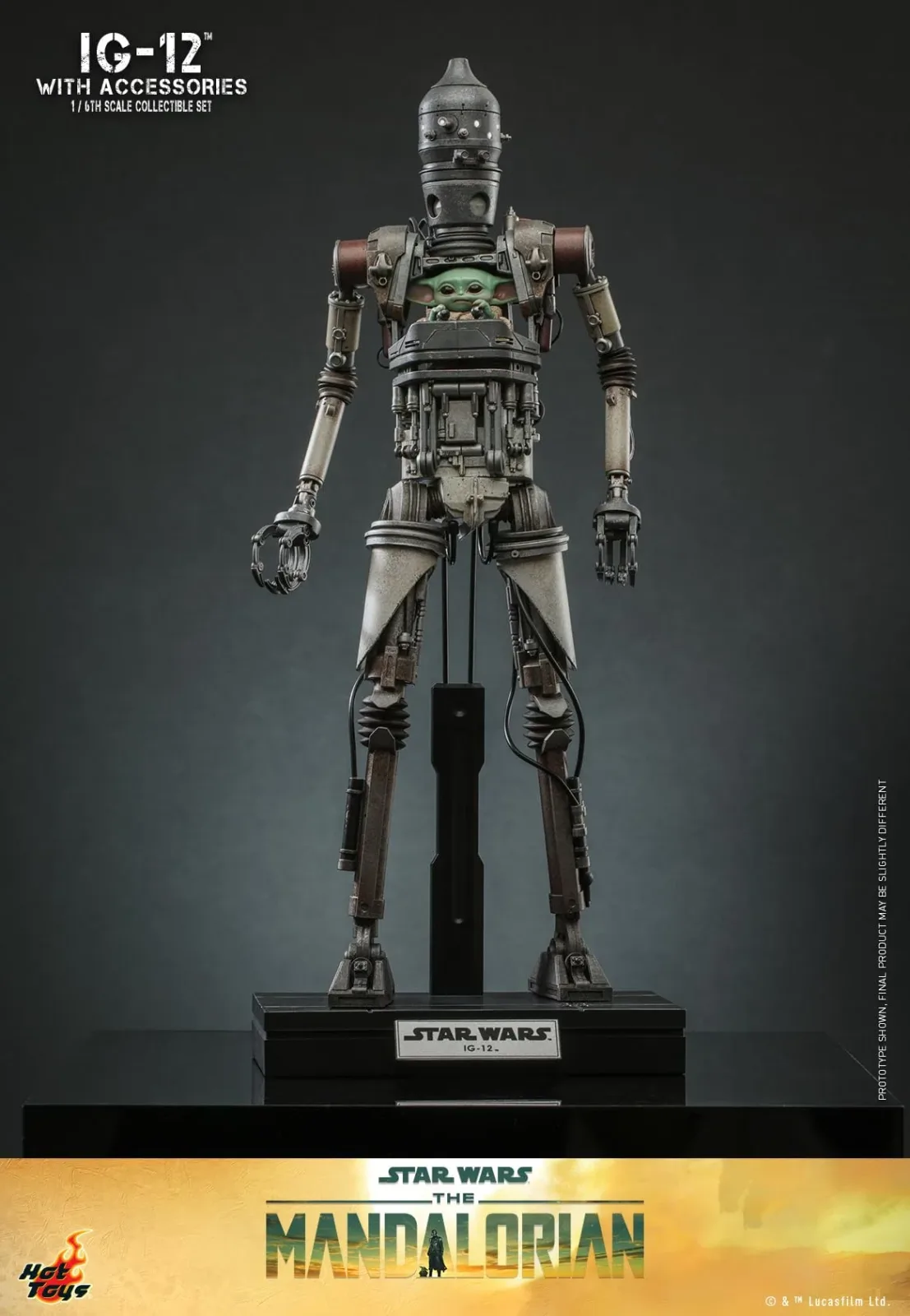 Hot Toys TV Masterpiece The Mandalorian IG-12 1/6 Scale Figure Set - Image 2