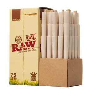 Raw King Size Cones 75CT – Organic Hemp