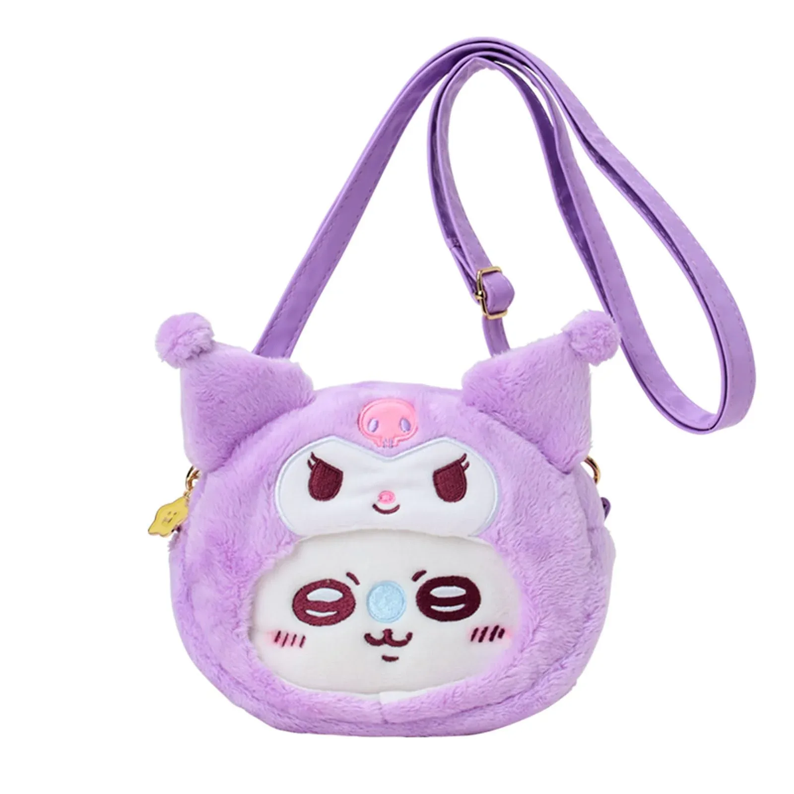 Sanrio Chiikawa Pochette Flying Squirrel Kuromi Bag for Kids Ages 3+ Polyester/PU