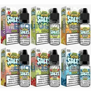 Sour Shockers 10ml Nic Salt 10mg 20mg Pack of 5