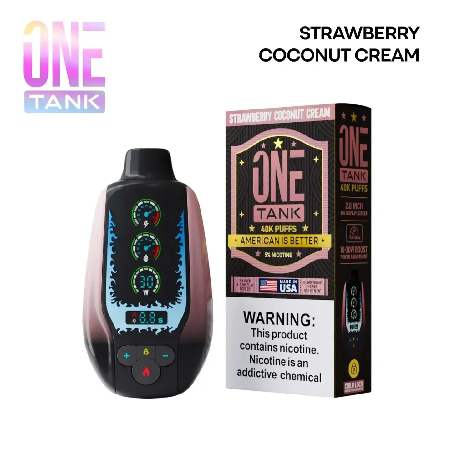 Strawberry Coconut Cream - One Tank 40k Disposable Vape