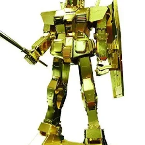 Tenyo Metallic Nano Puzzle Premium Series Gold Rx-78-2 Gundam Model Kit